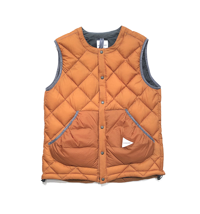 and wander】diamond stitch down vest | AT EASE